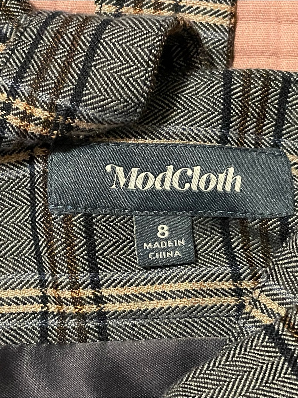 ModCloth Plaid Suspender Skirt Medium 8 - Picture 3 of 7